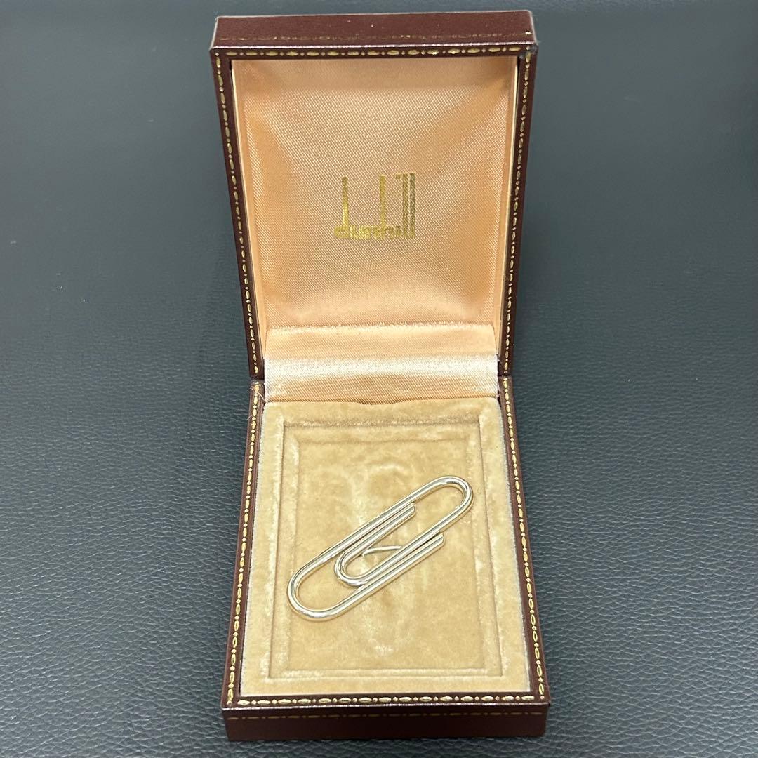【希少】ダンヒル シルバー アンティーク マネークリップ ケース付き