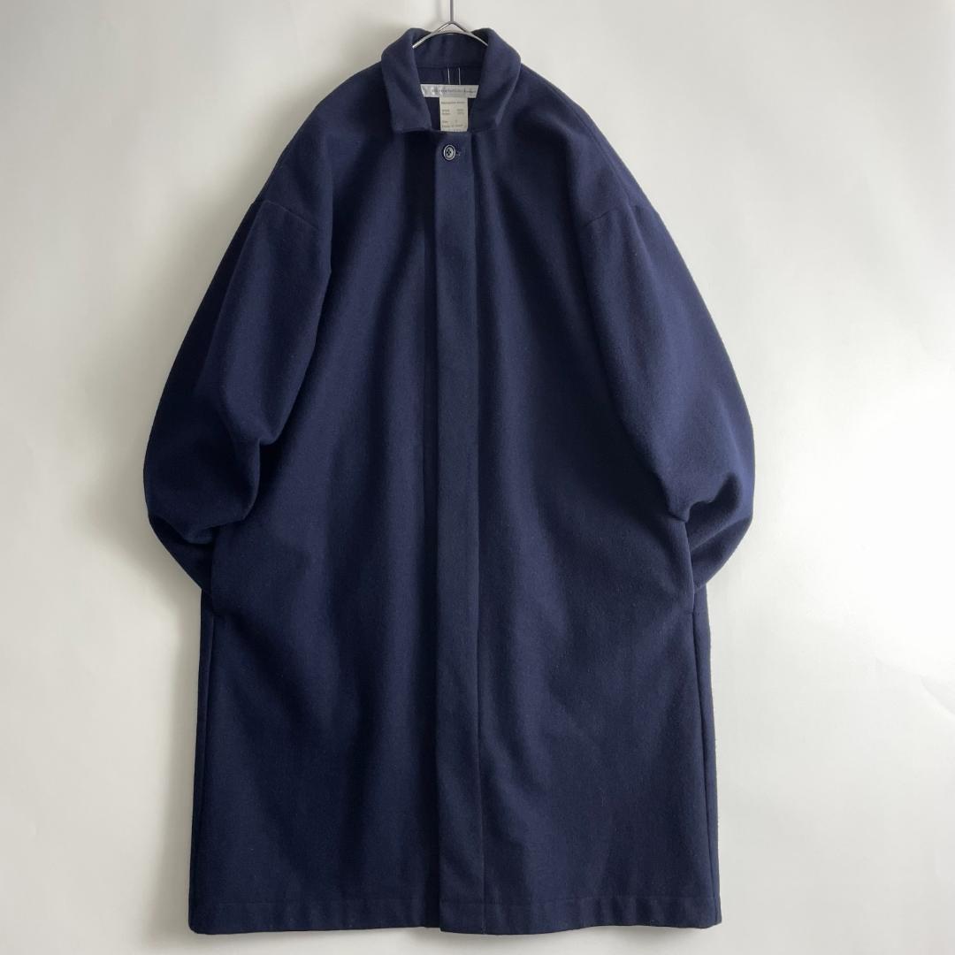 美品 EEL (kc) ドロップショルダー オーバーコート ウールメルトン 比翼