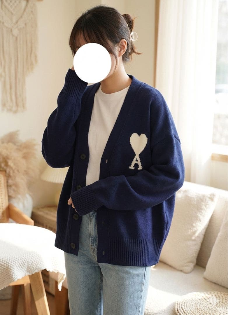 【新品未使用タグ付】AMI PARIS アミパリス カーディガン ユニセックスM