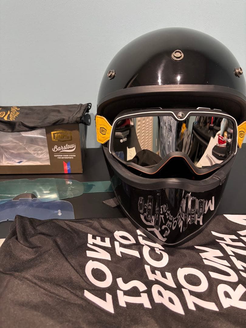 美品　ダムトラックス　ブラスター改 　 ブラック　Lサイズ ゴーグル付き