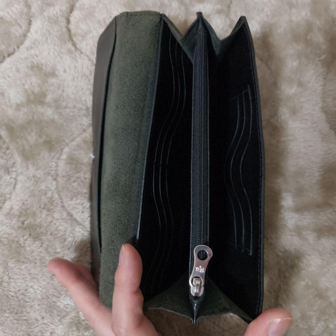 IL BISONTE ブラックレザー長財布