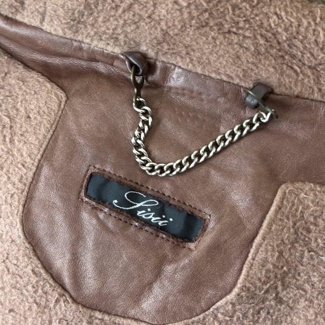 sisii✨2way洗えるレザージャケット　フィッシュテール リアルファー