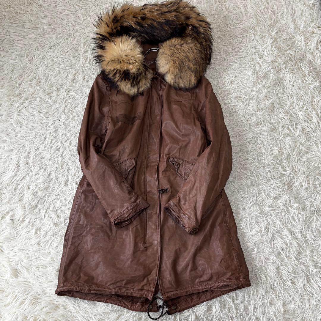 sisii✨2way洗えるレザージャケット　フィッシュテール リアルファー