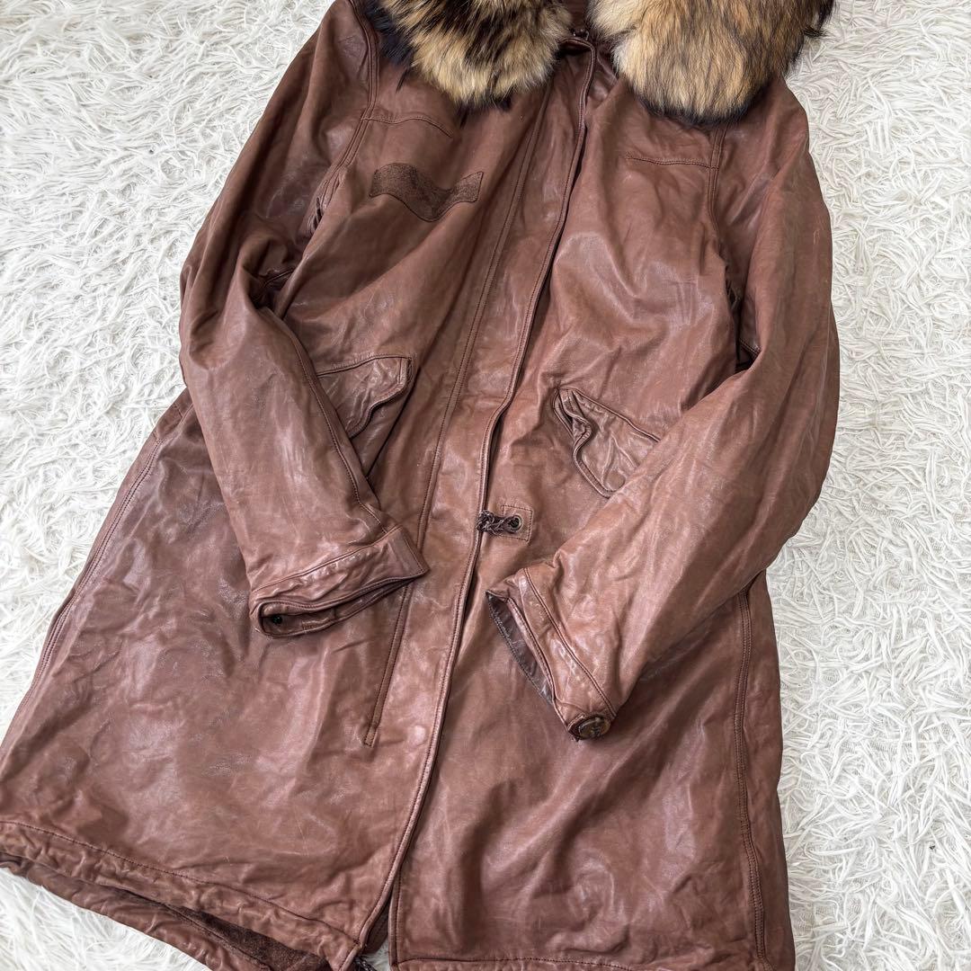 sisii✨2way洗えるレザージャケット　フィッシュテール リアルファー