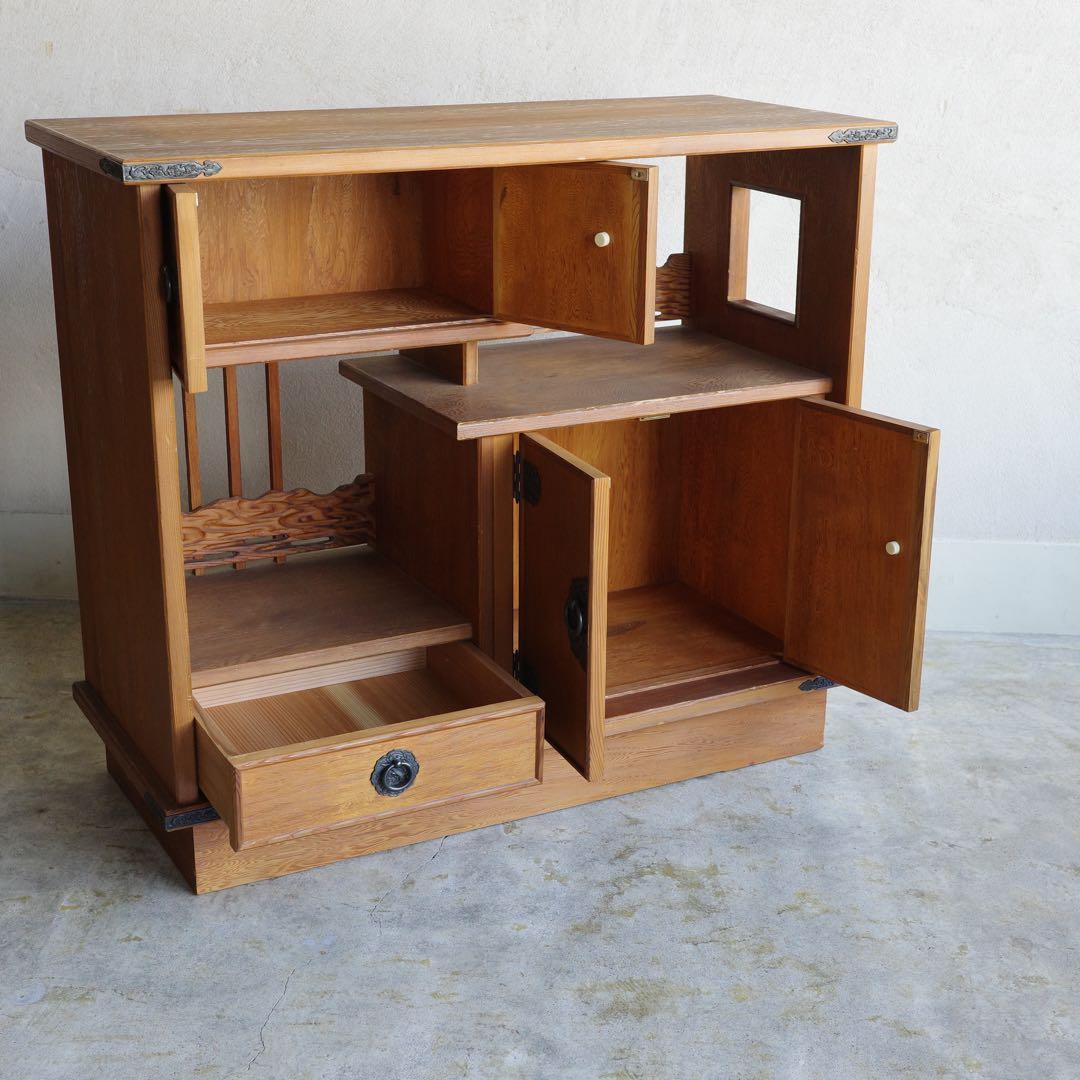 値下げしました！屋久杉の茶箪笥　茶棚　飾り棚