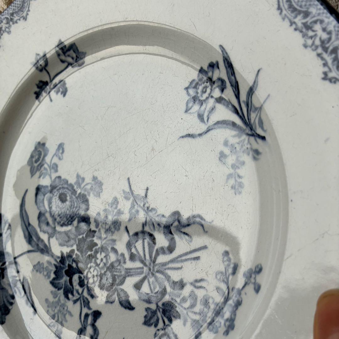 Sarreguemines フランス　アンティーク　プレート fontanges