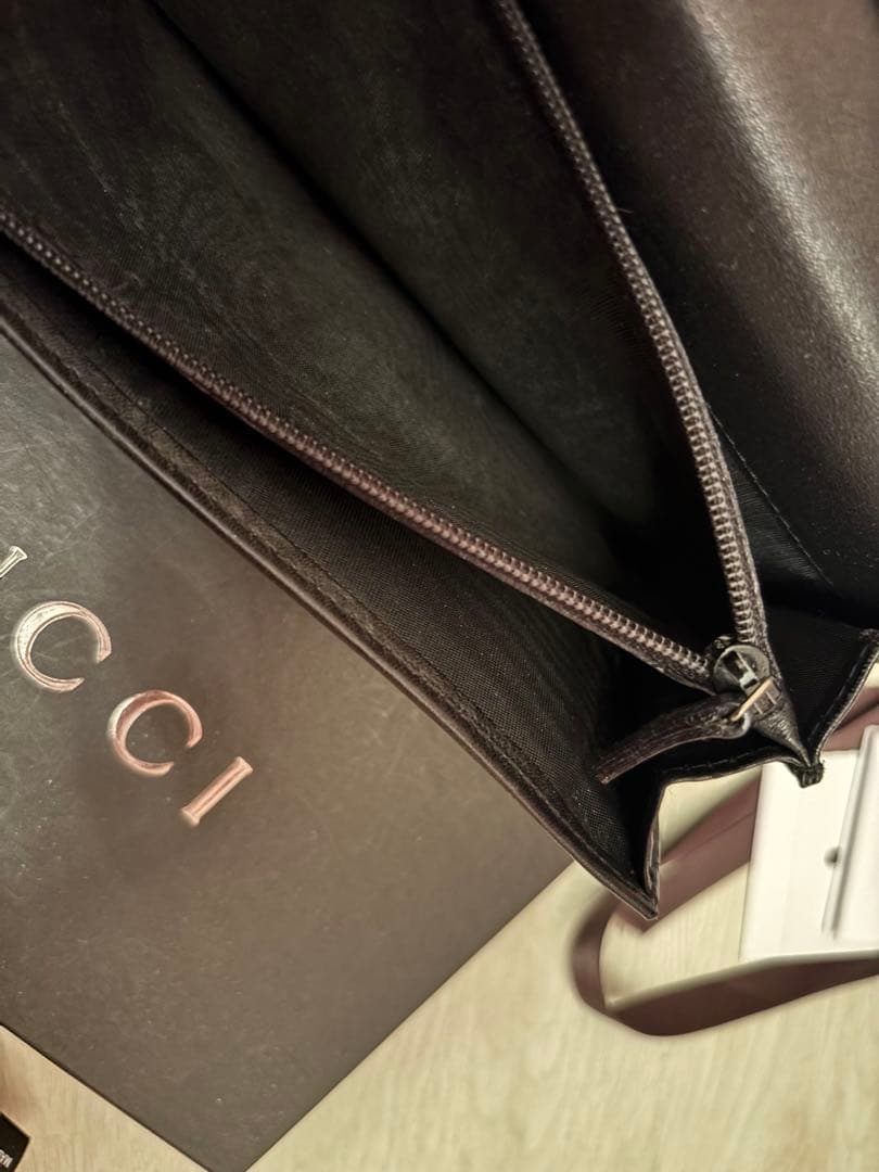 GUCCI GG柄 長財布 箱・タグ付き　黒