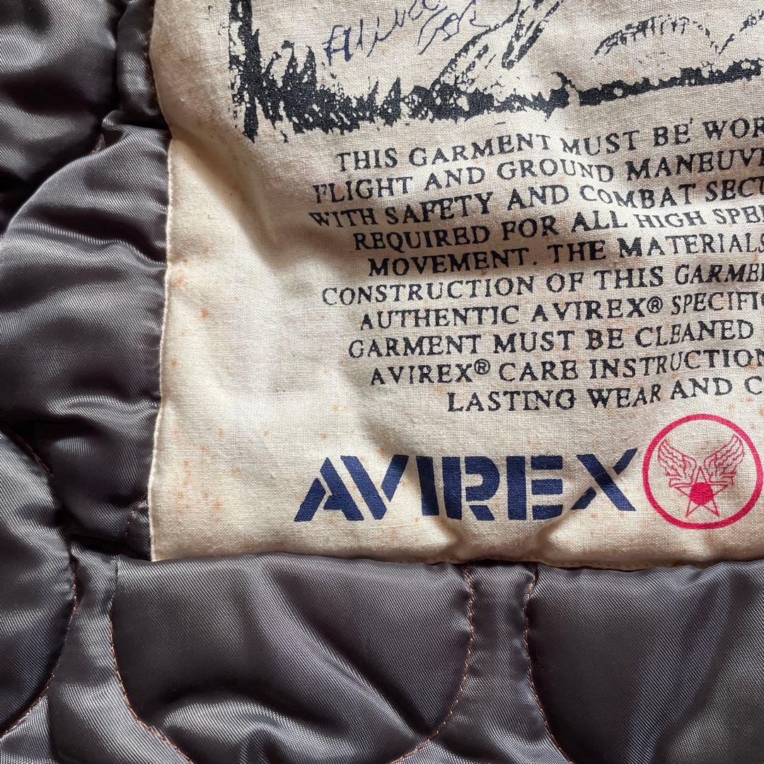 ラ*ん様 AVIREX MA-1ジャケット 刺繍Johnny U.S.A オリー
