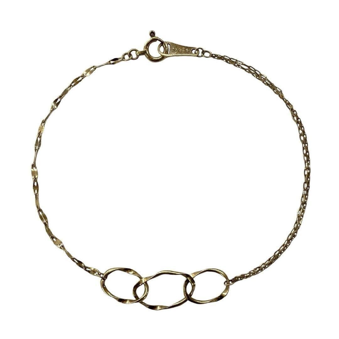 agete アガット スクリュー ツイスト オーバルブレスレット K10YG