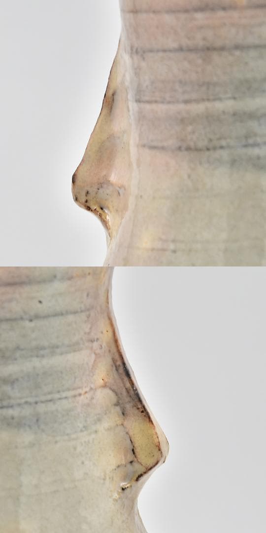 新品未使用 聴泉庵 萩焼宗家十五代 坂倉新兵衞 双耳付花入 共箱 黄布 栞