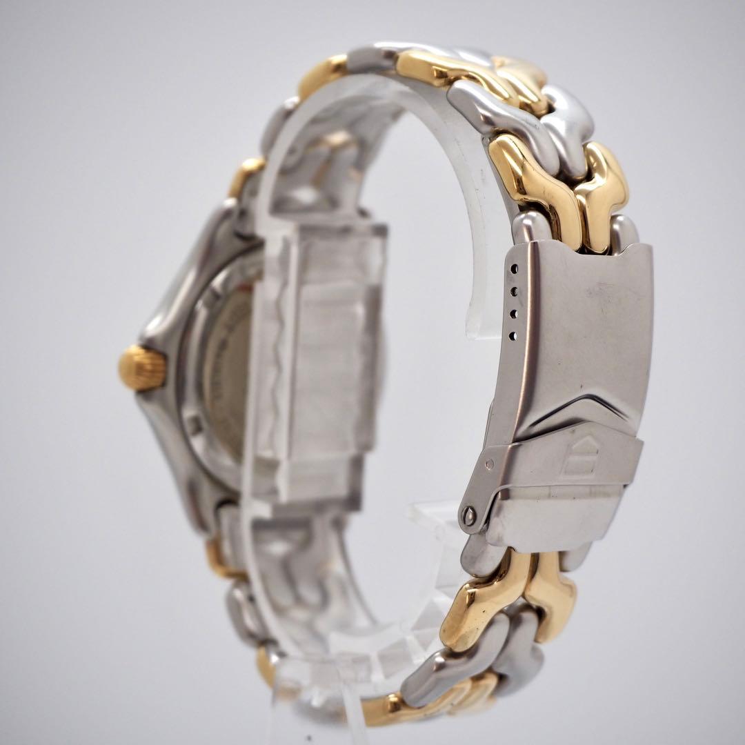 315 稼働【美品】タグホイヤー　時計　メンズ　箱付き　セル　コンビ　デイト