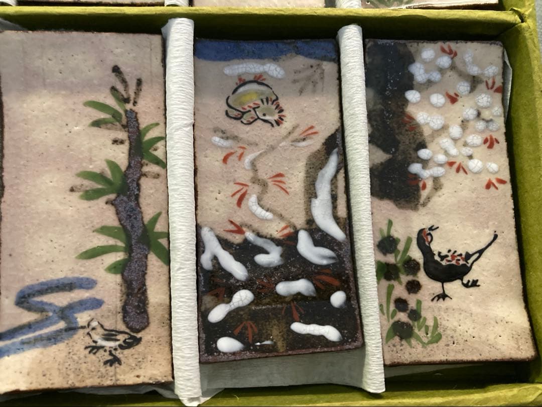 京焼　清水焼　花鳥乾山十二月　箸置揃