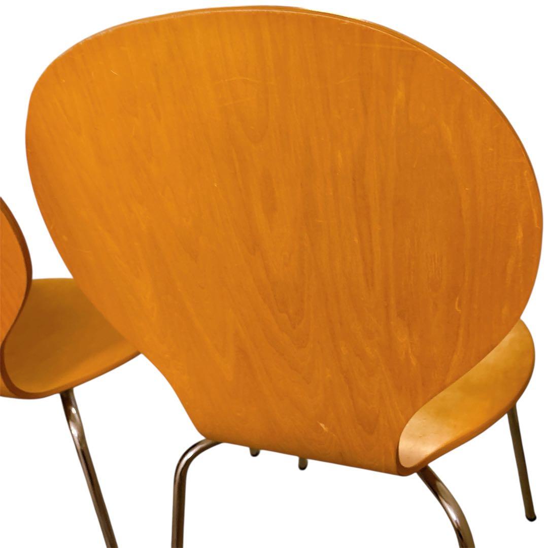 ダイニングチェア スタッキングチェア カフェ 木製 曲げ木 洋風 2脚セット