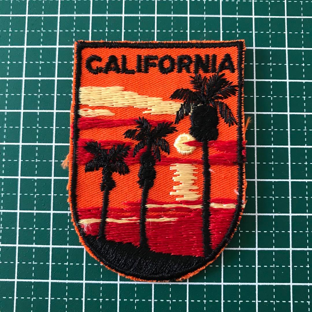 ヴィンテージ 刺繍 ワッペン 1970 1980 アメリカ カリフォルニア州 F