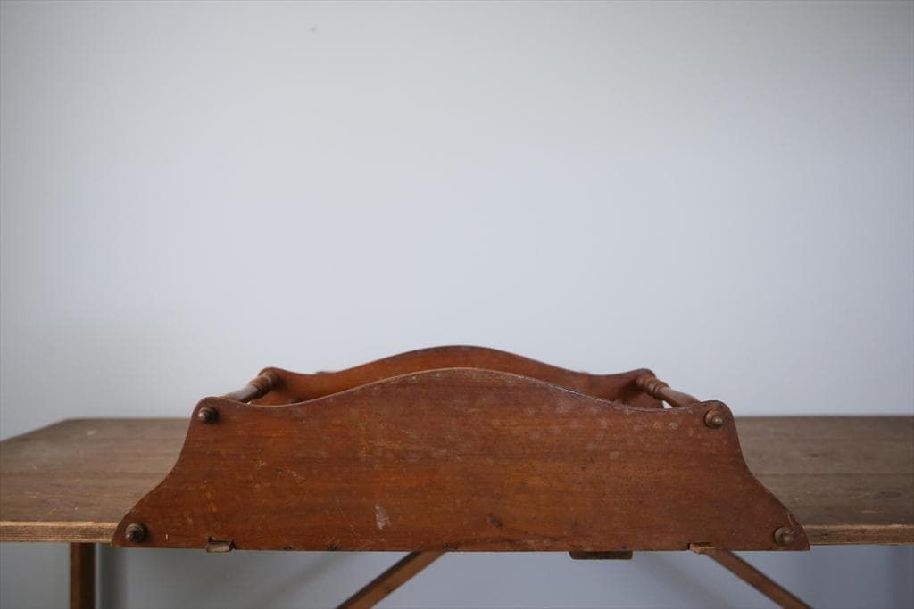 フランスアンティーク木製ウォールシェルフ/壁掛けラック/飾り棚(90-213)