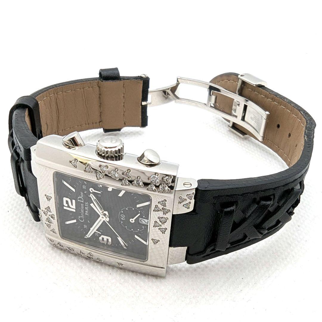 Christian Dior リヴァ ダイヤベゼル クロノグラフ 腕時計 不動