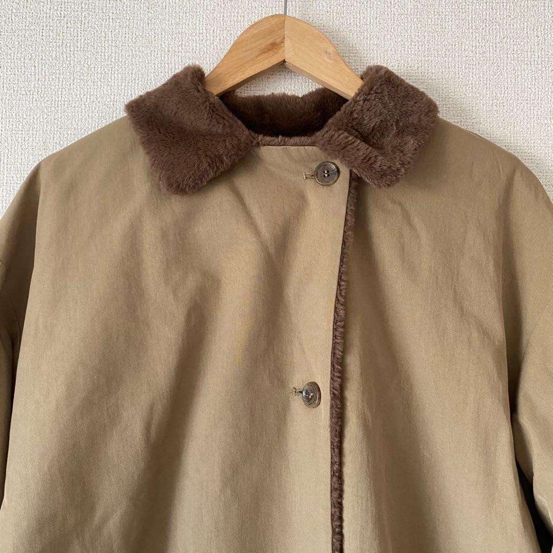 mizuiroind ミズイロインド バックボアコート ベージュ