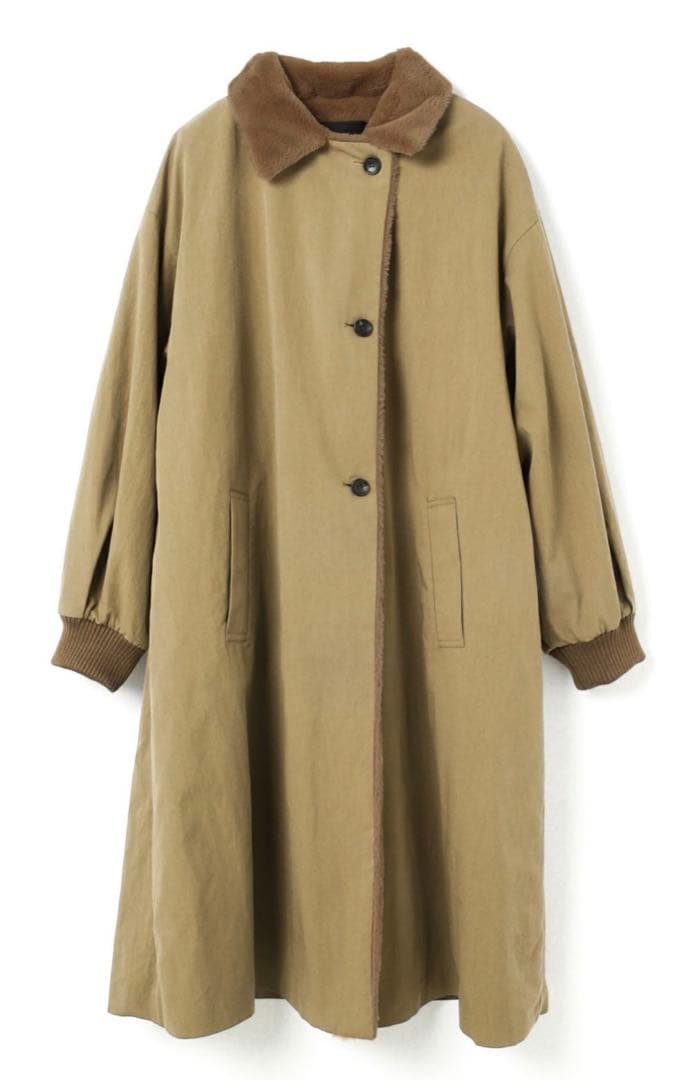 mizuiroind ミズイロインド バックボアコート ベージュ