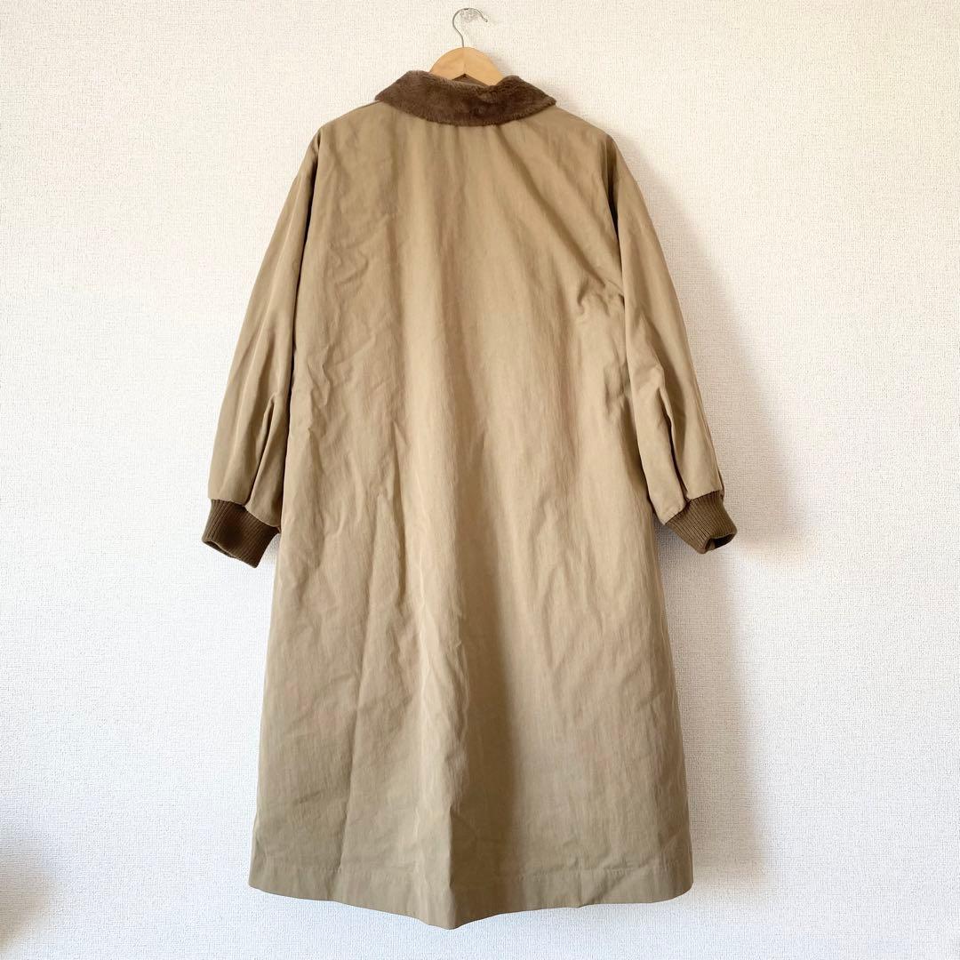 mizuiroind ミズイロインド バックボアコート ベージュ