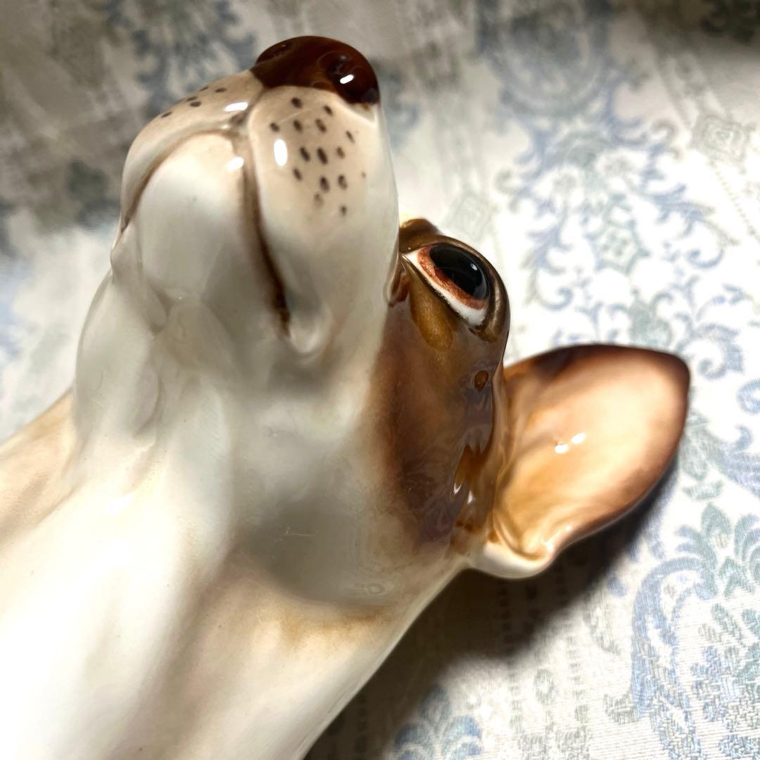 チワワ 陶器製 フィギュア（置物） 犬のオブジェ ヨーロピアン 雑貨 ★美品