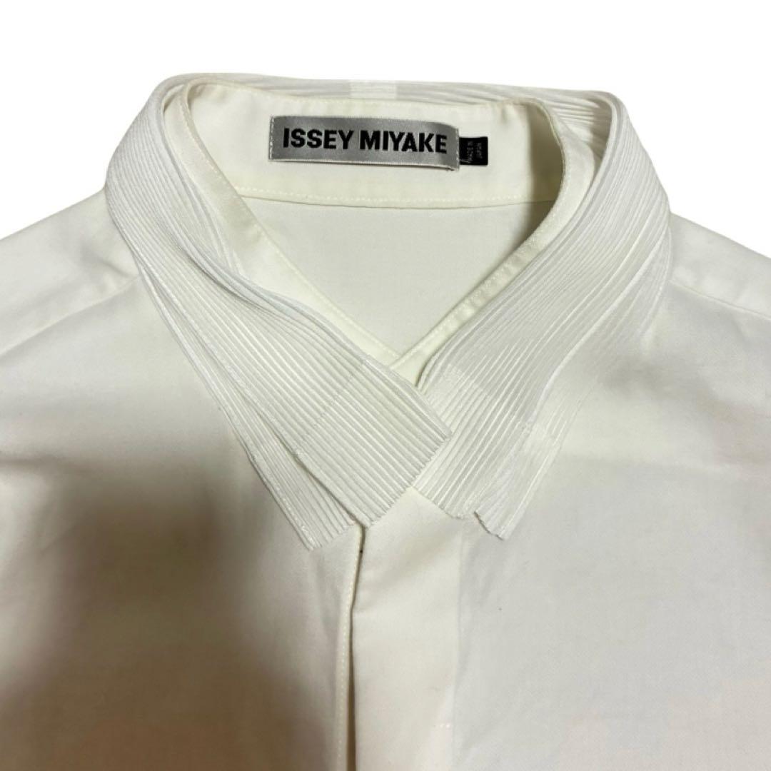 90s/ISSEY MIYAKE/襟プリーツ/長袖シャツ