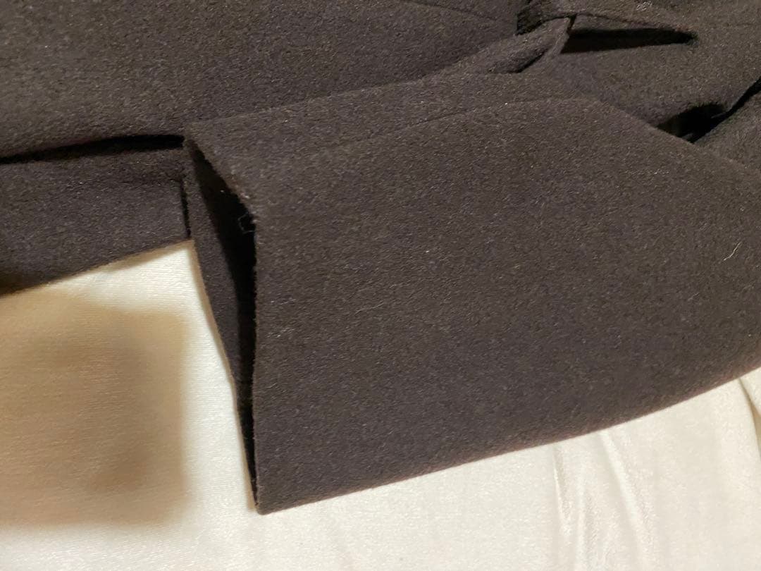 crewre アジャスタブルウールロングコート ダークブラウン1【美品】