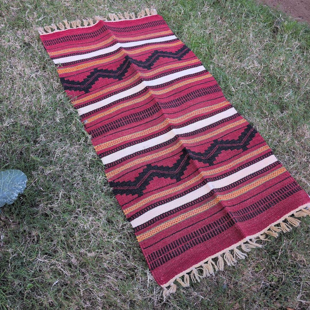 70x136cmペルシャ・キリム(6-1）じゅうたん・ギャッベ・玄関マット・ヨガ