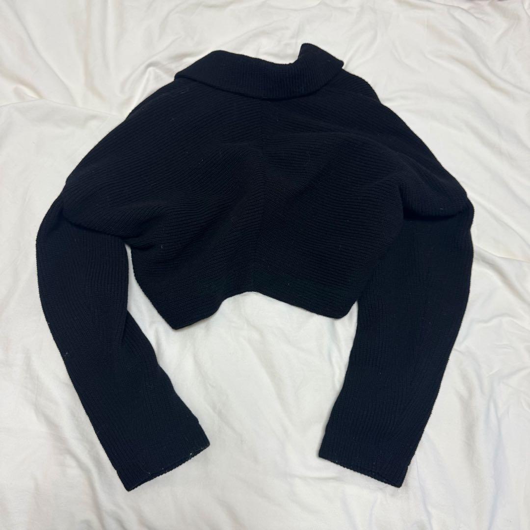 comme des garcons tricot 黒ショート丈ニットジャケット