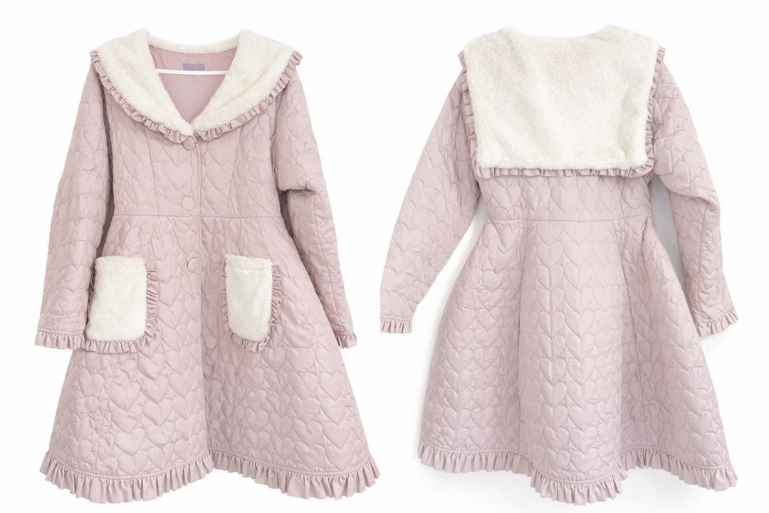 ハートキルティングコート