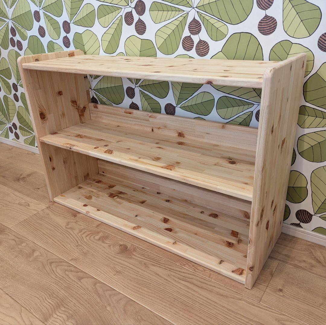 どんきちオープンシェルフ　木製棚　✨　檜　本棚　トロファスト　絵本棚