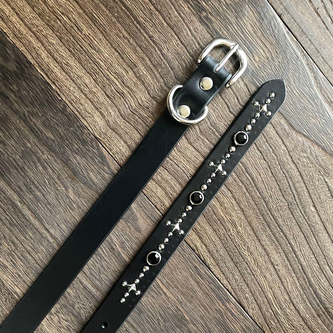 ナローロングベルト　シルバー　牛ヌメ　exca HTC CALEE