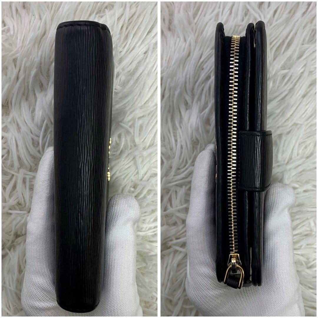 【極美品】プラダ ヴィッテロムーブ 二つ折り財布　L字ファスナー　 ブラック