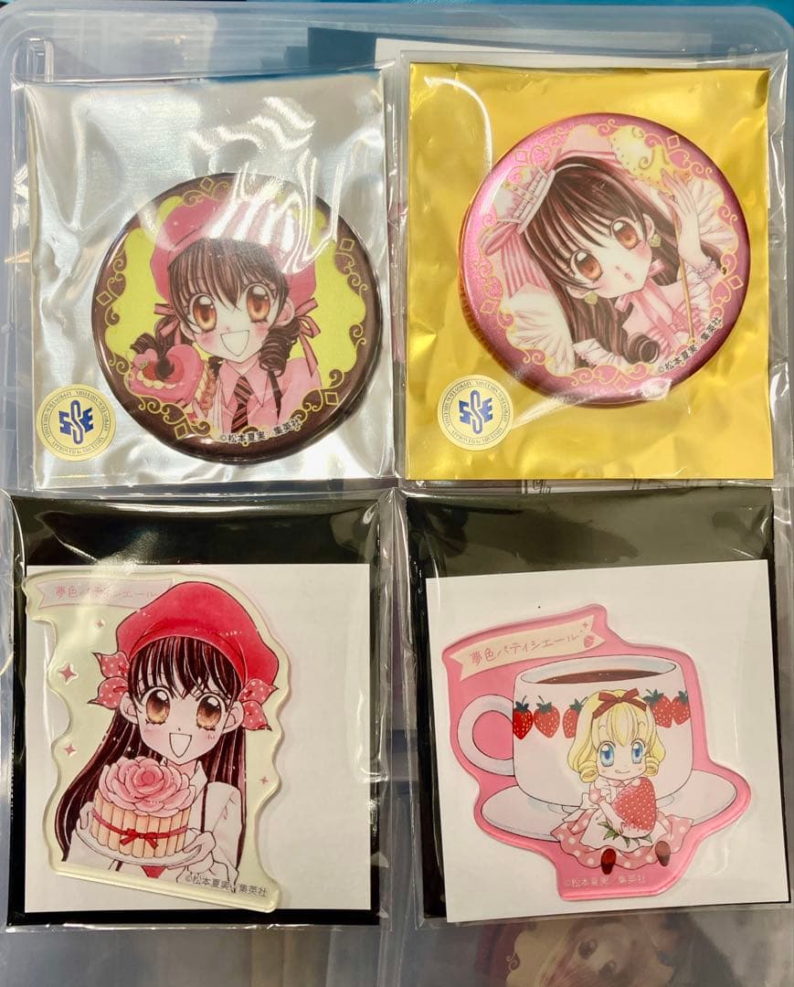 りぼんカフェ 夢色パティシエール 缶バッジ アクリルステッカー コンプリート