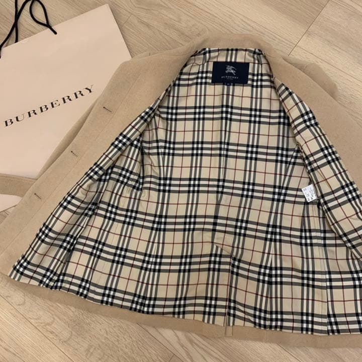 【BURBERRY LONDON】アンゴラ65% ベルト付き チェスターコート