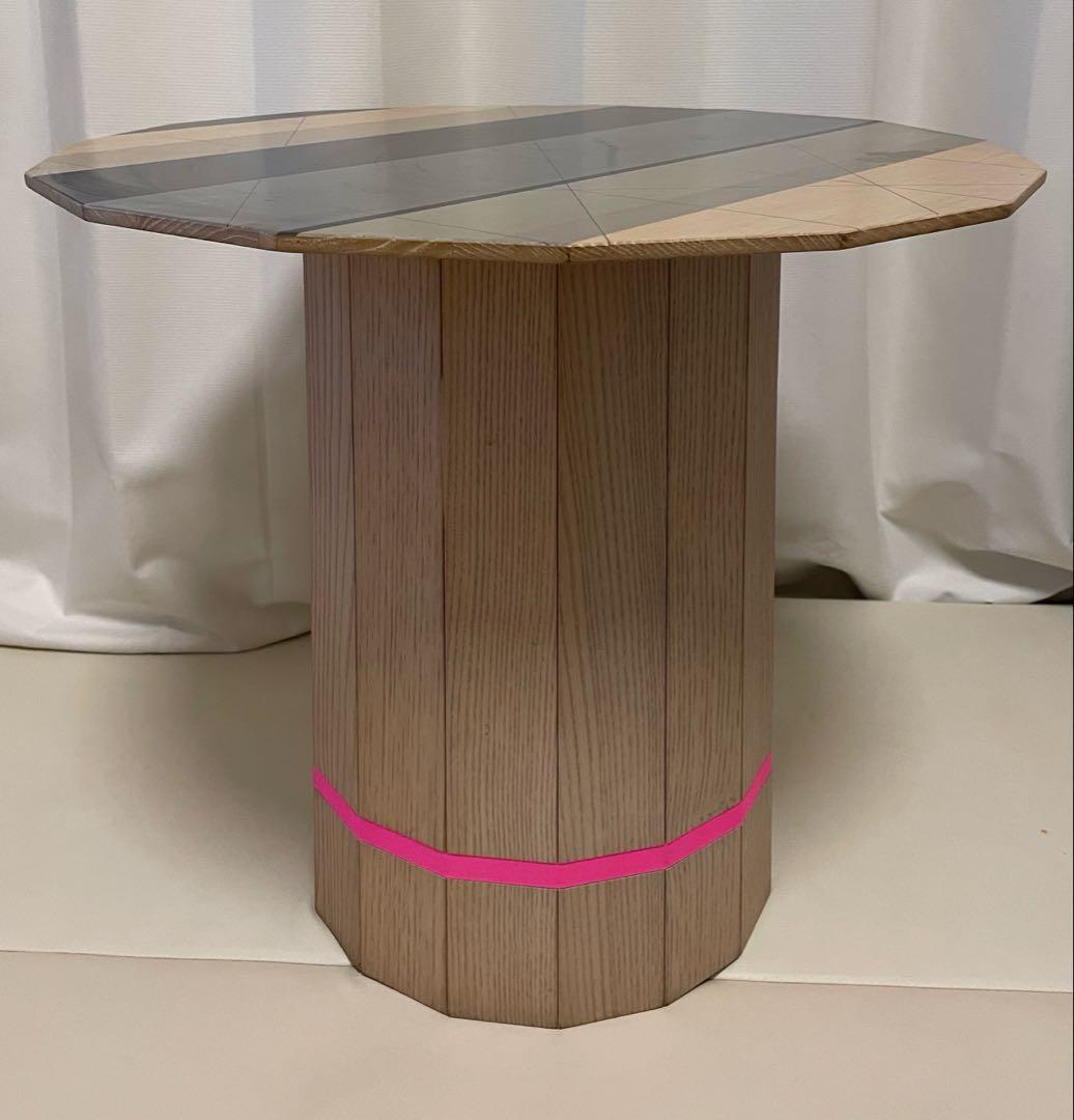 カリモク 八角形サイドテーブル「送料込」