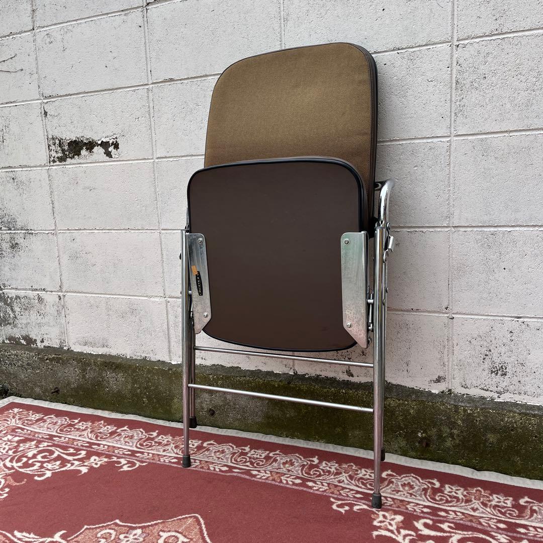 ビンテージ古家具◾️okamura 岡村 折り畳みチェア 椅子 インダストリアル