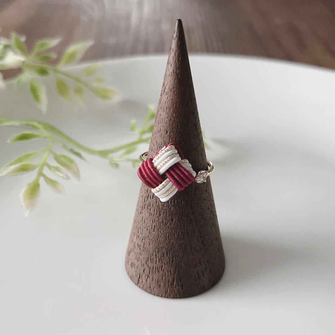 *四つ畳みの指輪*【梅紫】