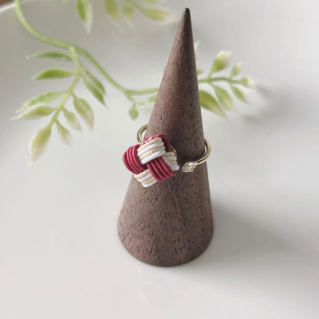 *四つ畳みの指輪*【梅紫】