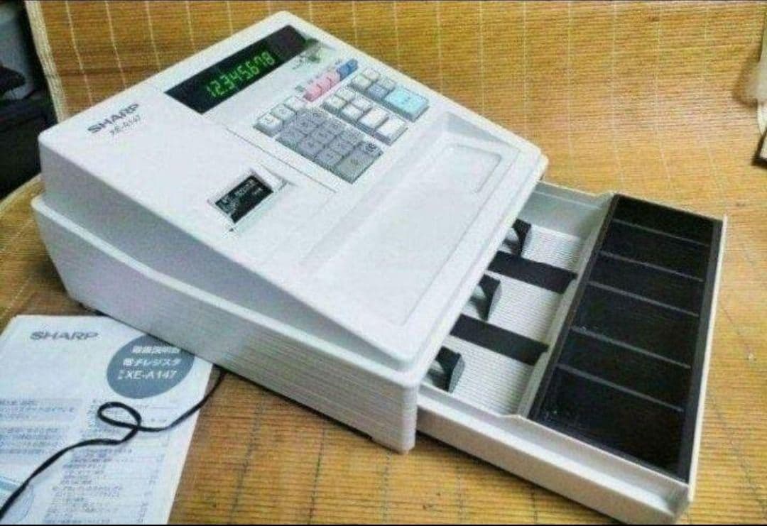 シャープレジスター　XE-A147　PC連携売上管理フル設定無料　2501147