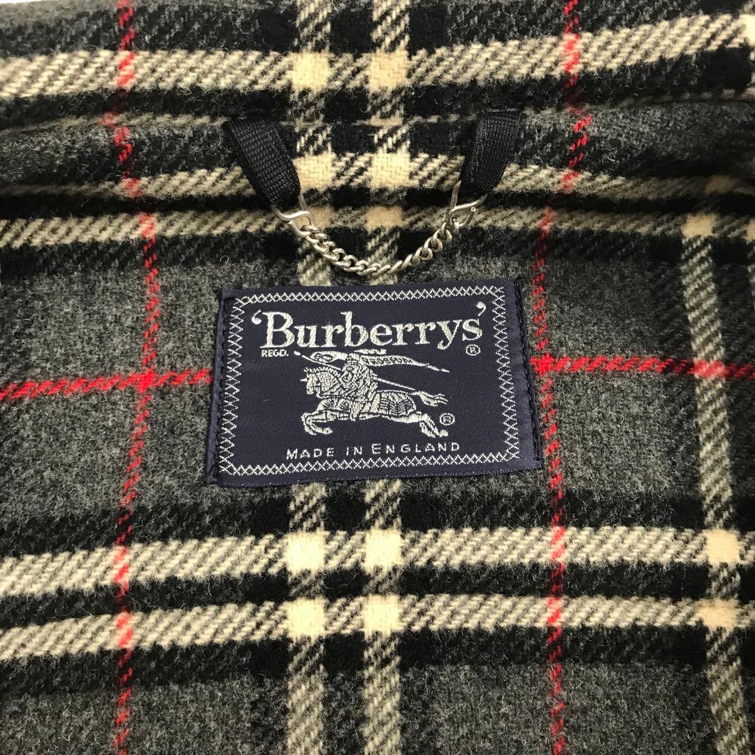 バーバリー Burberrys ダッフルコート グレー ウール ノバチェック