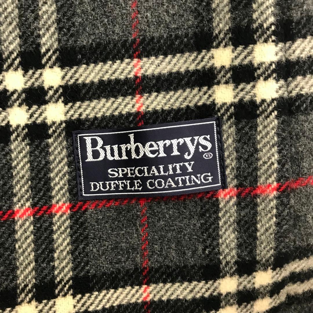 バーバリー Burberrys ダッフルコート グレー ウール ノバチェック