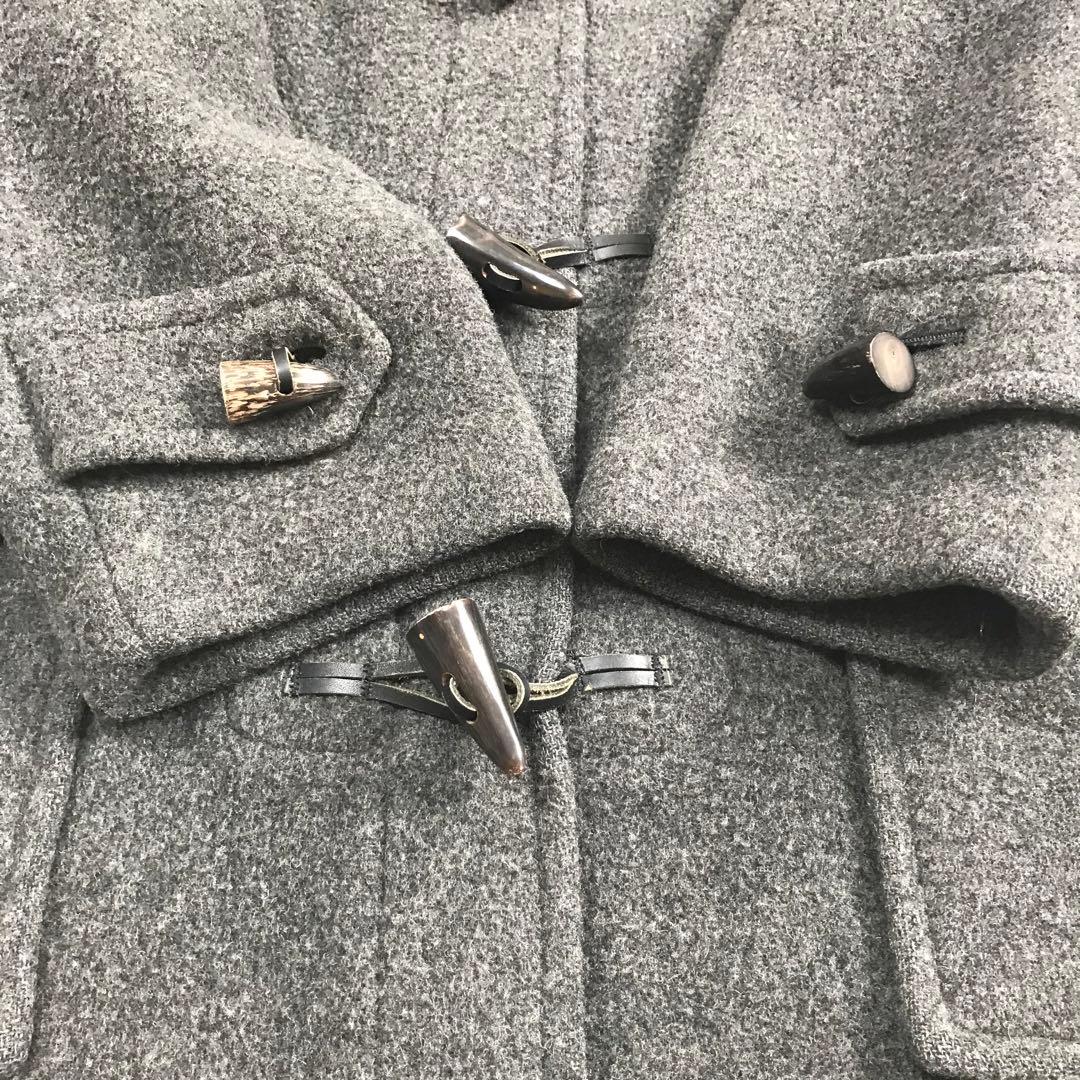 バーバリー Burberrys ダッフルコート グレー ウール ノバチェック