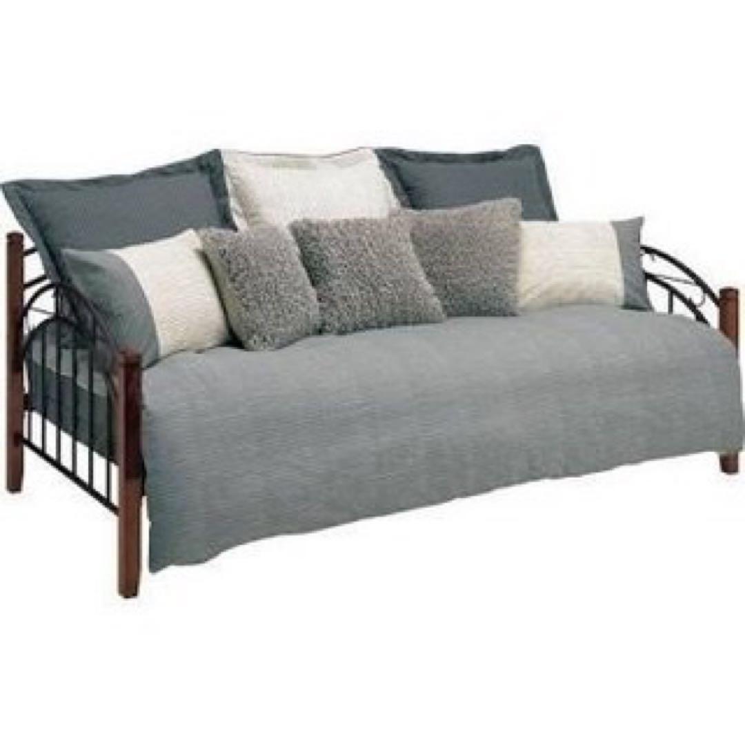 【直接引取】アイアン×ウッドシングルベッドフレーム