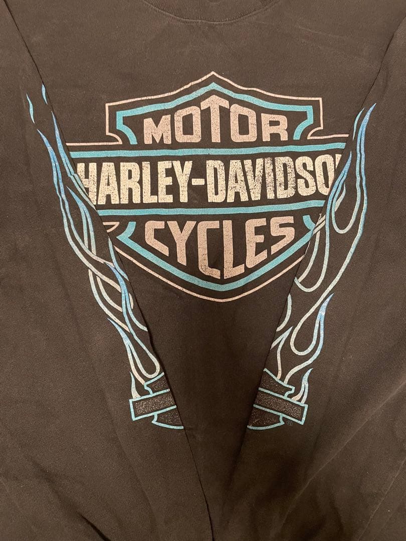 『入手困難』90s ハーレーダビッドソン ヴィンテージロングTシャツ フレイム