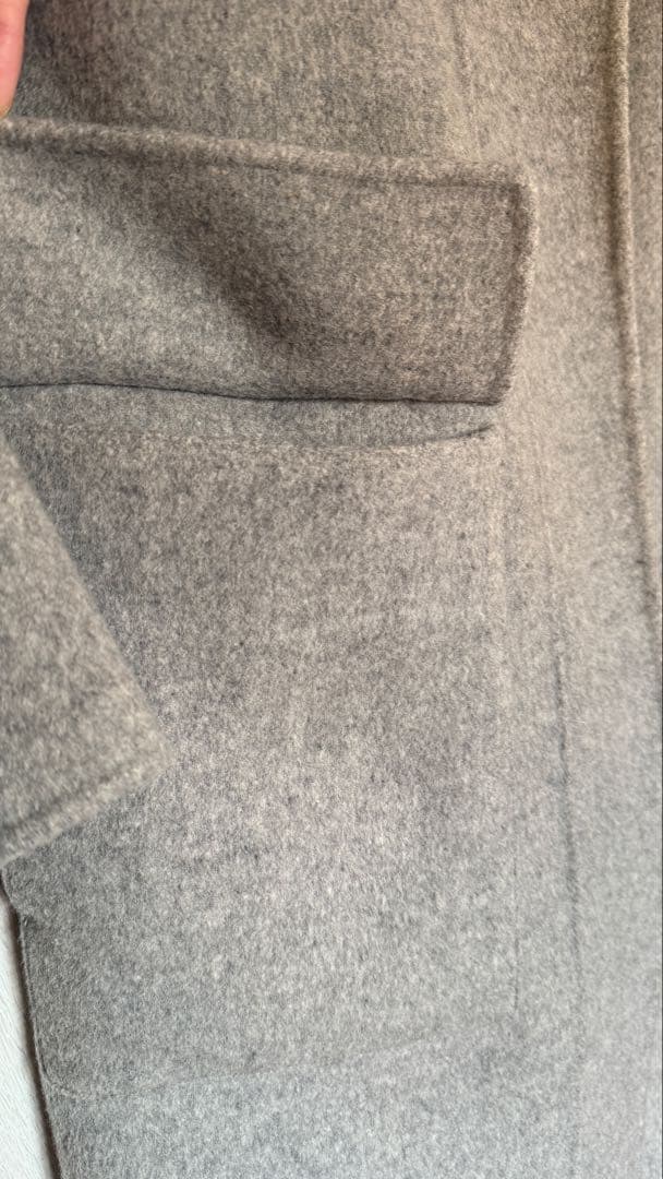 値下済Theory ダブルフェイスダッフルコート　ウールフードコート　カシミヤ混