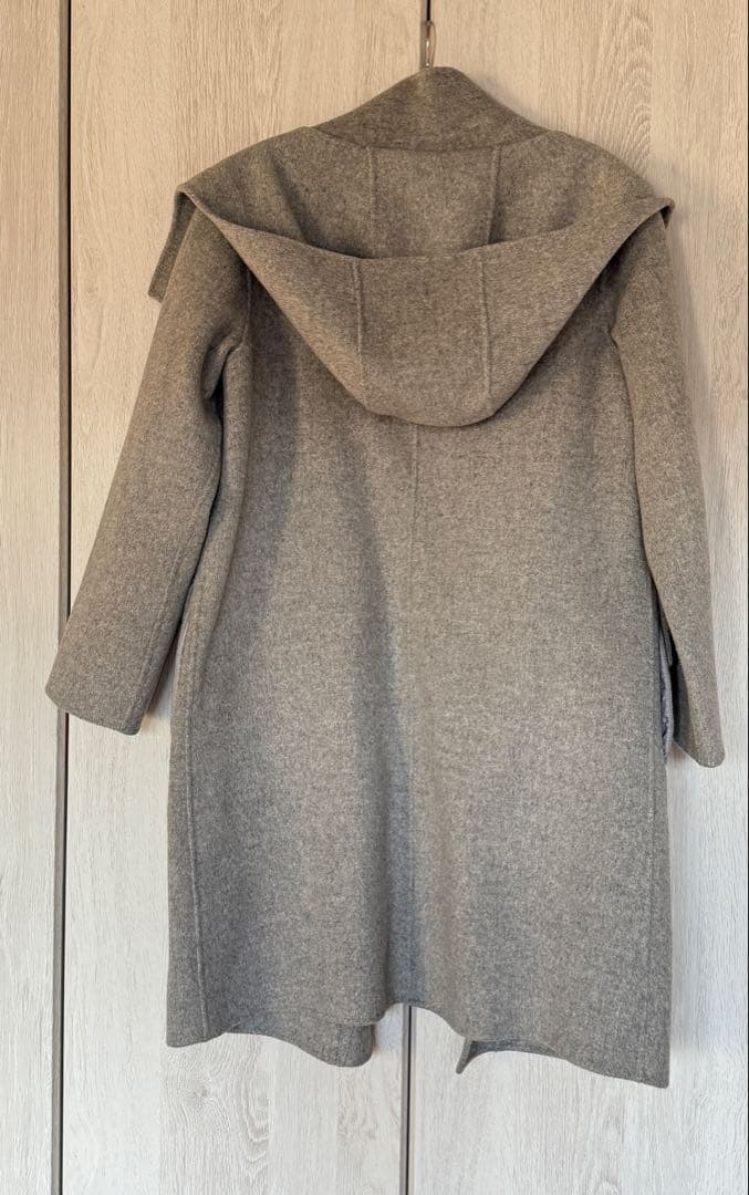 値下済Theory ダブルフェイスダッフルコート　ウールフードコート　カシミヤ混