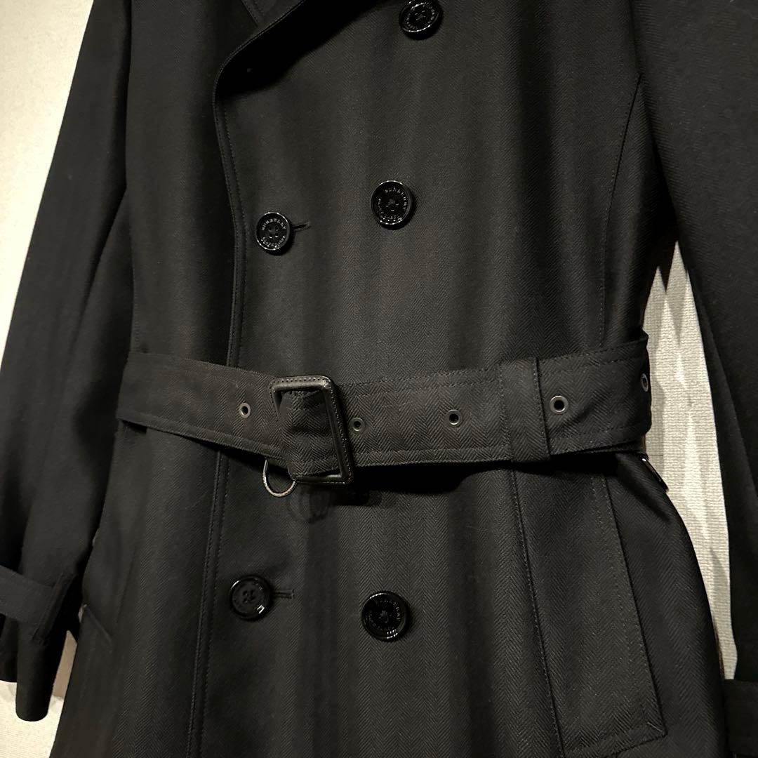 BURBERRY BLACK LABEL ミドル丈トレンチコート ヘリンボーンL