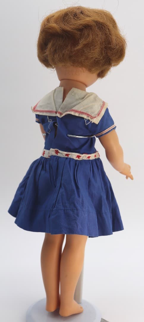 ビンテージ 青いセーラー服シャーリー・テンプル人形44cm 裸足 IDEAL社