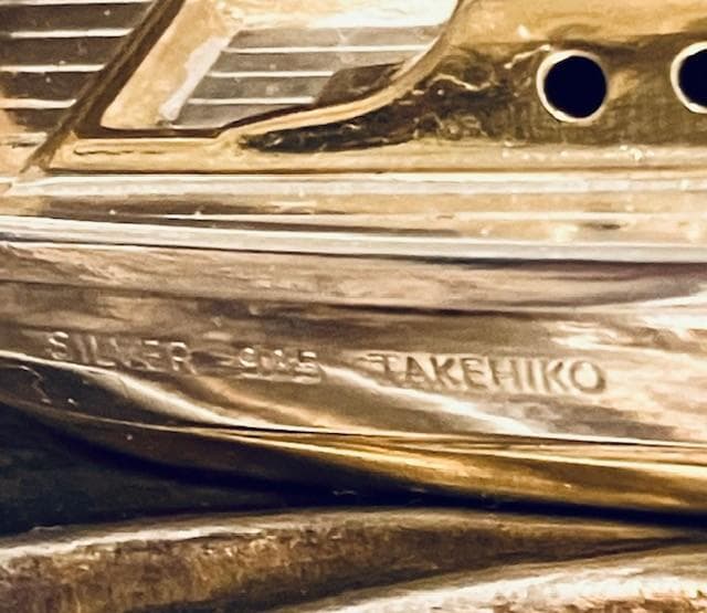 ヨット 置物 武比古 STERLING SILVER 985 刻印 銀製