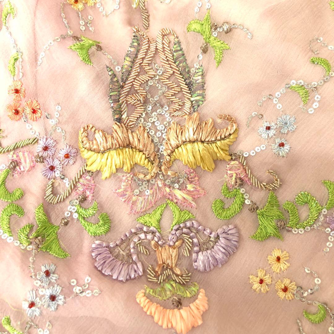 COLETTE DINIGAN 古着 エキゾチック刺繍 シルク セットアップ